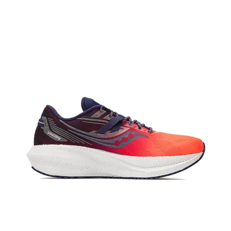 Saucony Triumph 20 Cushioning Anti Slip And Wear Resistant Low Top Marathon Running Shoes Men's Orange Red-1
