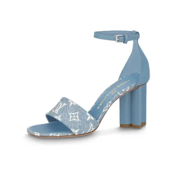 LOUIS VUITTON Silhouette Strap Sandals Women's Blue