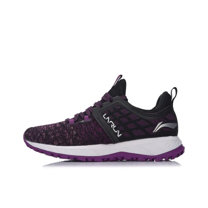 LINING Cloud 2017 Shield Running Shoes Women's Low Top Black/White/Purple-0