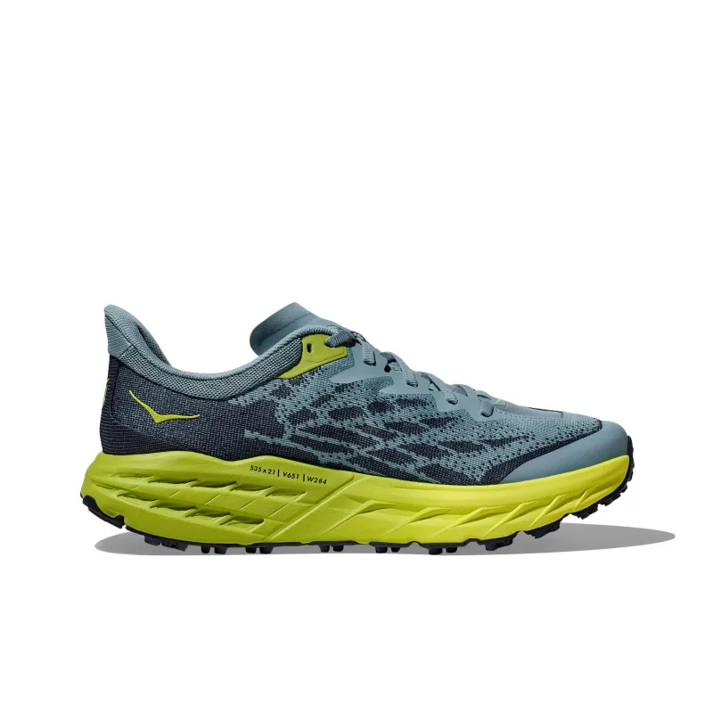 HOKA ONE ONE Speedgoat 5 Stone Blue Dark Citron-1