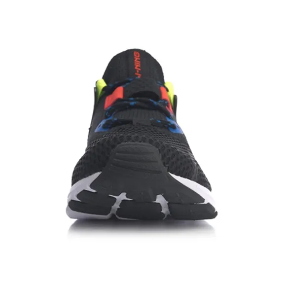 LiNing Mafia Slip Resistant Breathable Lightweight Low Top Casual Shoes Men's Black Red-3