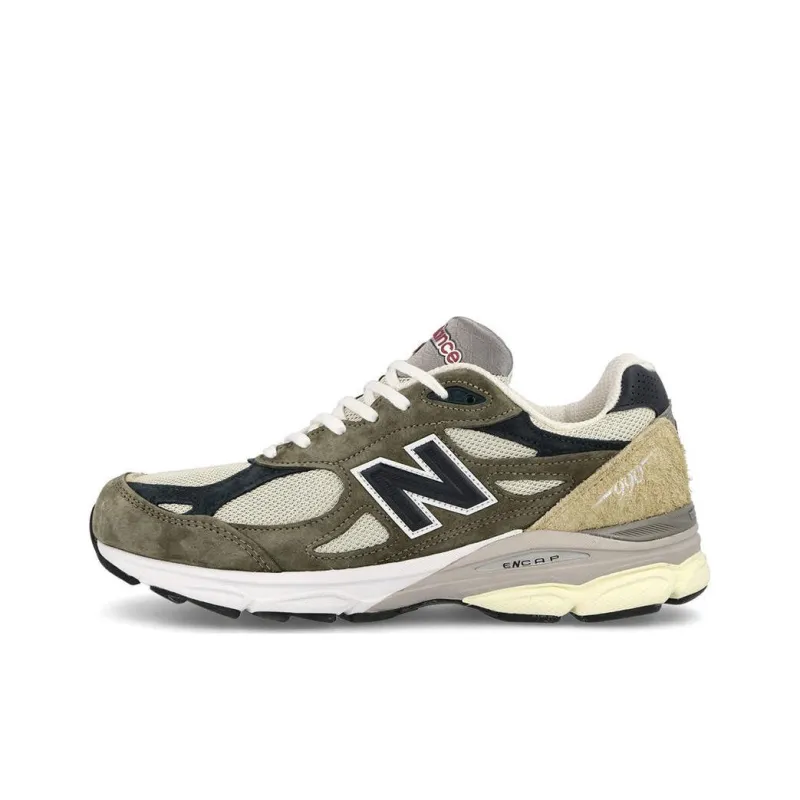 New Balance 990v3 MiUSA Grey Blue Olive-0