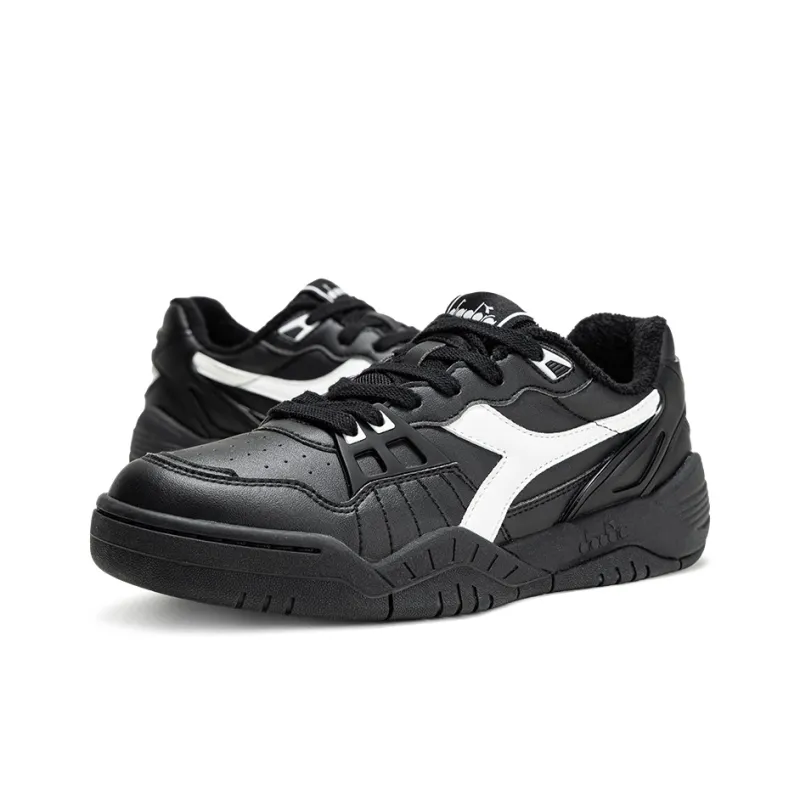 Diadora B.Action Slip Resistant Low Top Tennis Shoes Unisex Black White-2