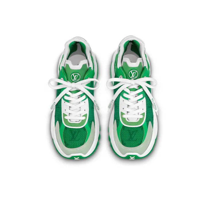 LOUIS VUITTON Run 55 Sneakers 'Green Monogram' Women's-3