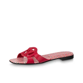 LOUIS VUITTON Isola Slide Slippers Women's Red