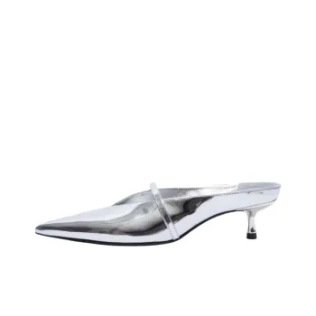 JONATHAN SIMKHAI Closed Toe Slippers 4.5cm Women's Silver