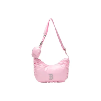 MLB Polyurethane Portable Crossbody Bag Shoulder Bag Regular Women's Pink