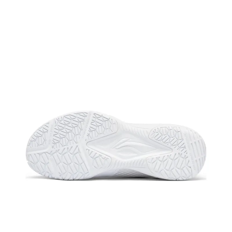 LiNing Anti Slip Wear Resistant Low Top Badminton Shoes Unisex White-5