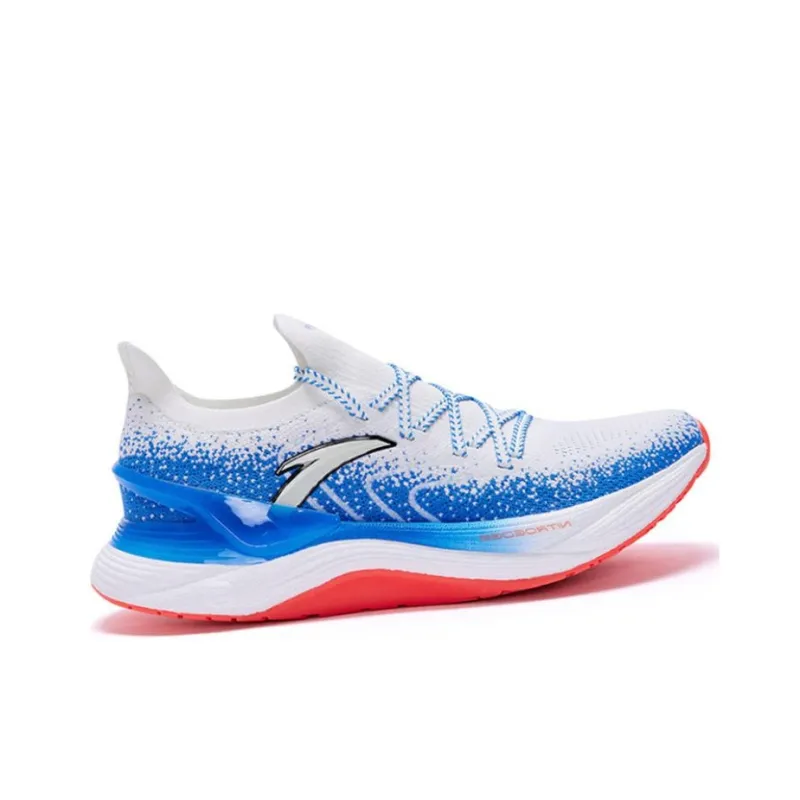 ANTA Chuang 2.0 Pro Running Shoes Men Low Top Ivory White/Medium Blue/Black-3