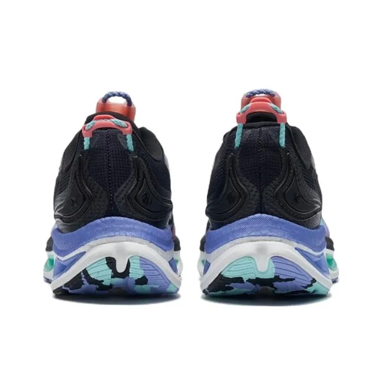 XTEP Wind & Fire 26th Generation Cushioning, Slip Resistant, Rebound Low Top Running Shoes Women's Black Blue Purple-3