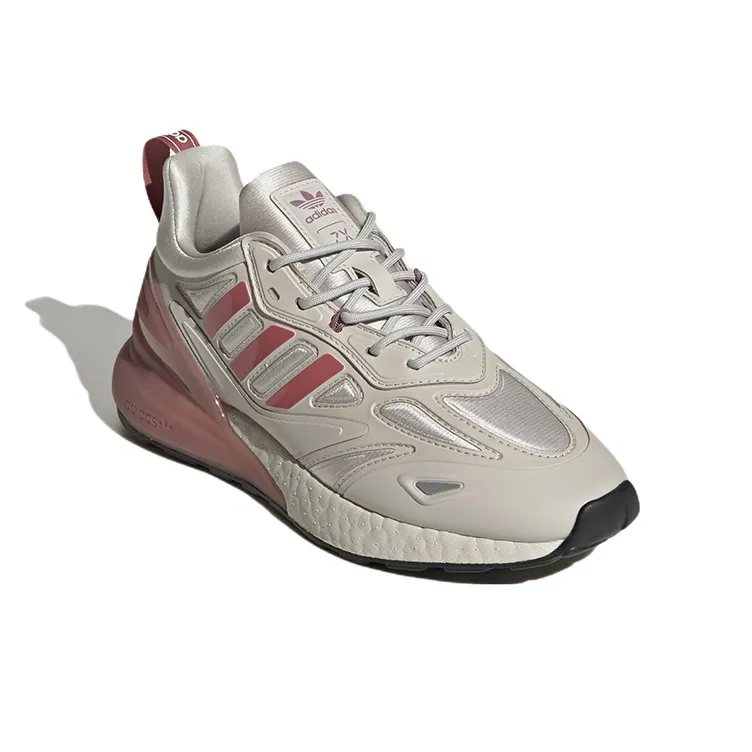 Adidas Originals ZX 22 Boost 2.0 Lightweight Wear-resistant And Non-slip Low-Top Running Shoes Women's Gray Red-2