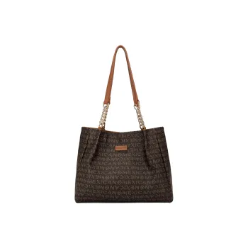 MEXICAN PVC One Shoulder Handbag Tubas Women's Mocha Coffee/Khaki Brown/Creamy Apricot