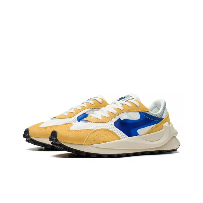 LiNing Square Low-Top Sports Casual Shoes Men's Yellow White Blue-2