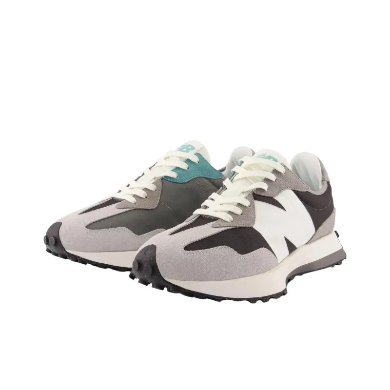 New Balance 327 Black White Light Grey-2