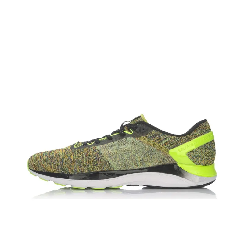 LiNing Super Light 14 Cushioning Low-Top Running Shoes Unisex Neon Green Black-0
