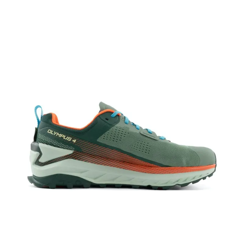 Altra Olympus 4.0 Anti-Slip Wear-Resistant Low-Top Running Shoes Green Red-1