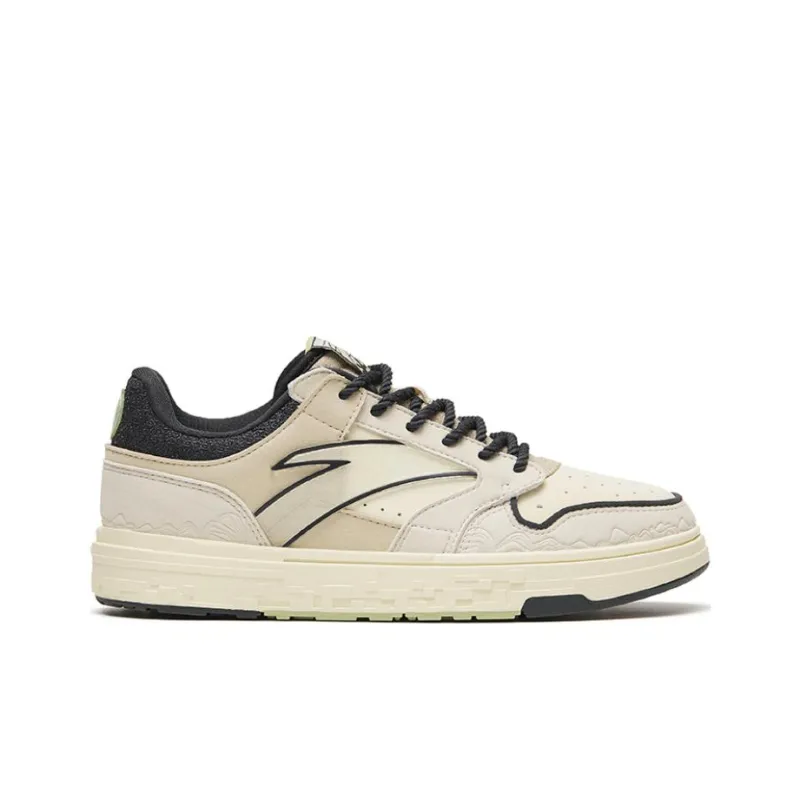SUZHOU MUSEUM x Anta Street Naughty Slip Resistant Cushioning Abrasion Resistant Low Top Skateboard Shoes Beige Gray-1