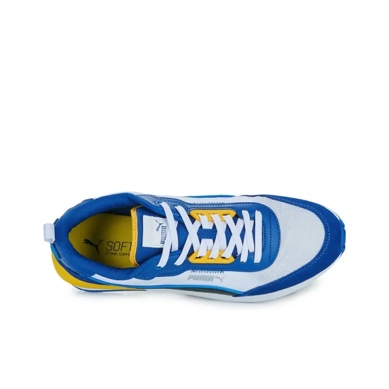 PUMA R22 Durable Breathable Low Top Casual Shoes Unisex White Blue-3