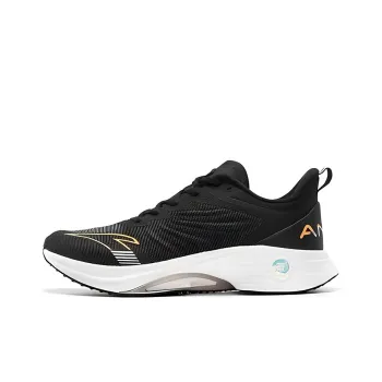 Anta MACH 3.0 Shock Absorbers With Slip Resistant Features Low Top Running Shoes Men's Black Yellow