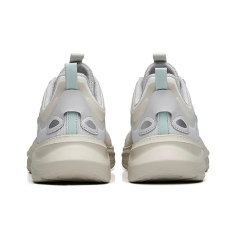 Anta Lingyun Cushioning Wear Resistant Low Top Running Shoes Men's Gray White Green-4