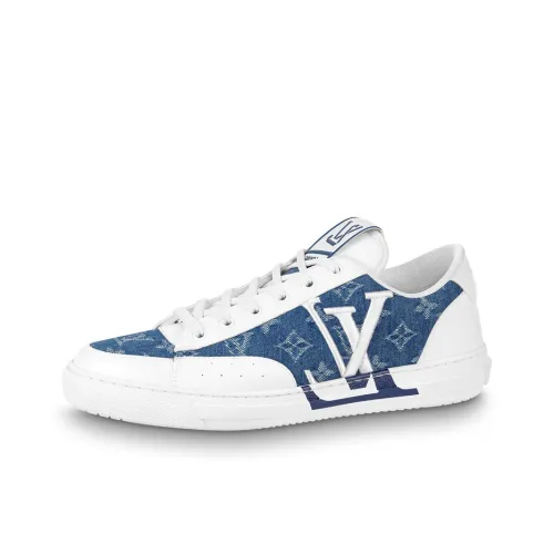 LOUIS VUITTON Charlie Skateboard Shoes Men Low-Top Blue/White