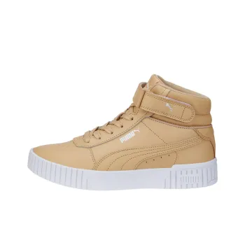 PUMA Carina Series Skateboard Shoes Women's High-Top Yellow