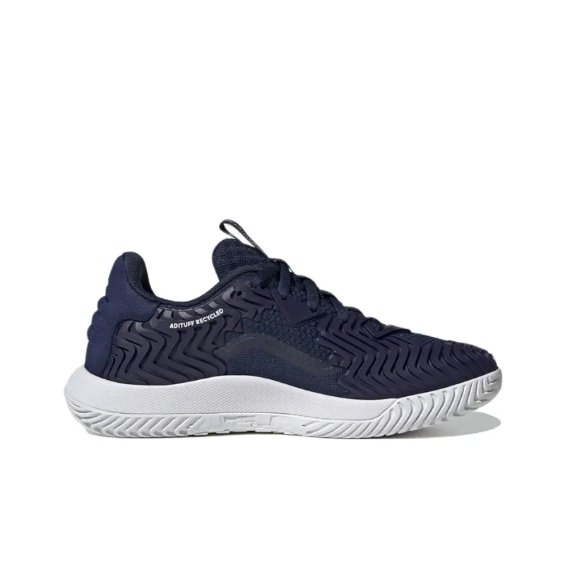 Adidas Solecourt Control Lightweight Wear resistant And Non slip Low Top Tennis Shoes Blue And White Silver-1