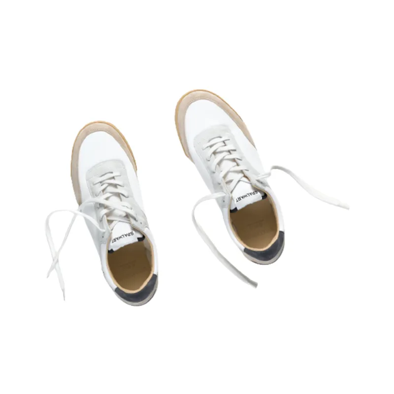 SPALWART Pitch Slip Resistant Low Top Casual Shoes Unisex White Gray-3