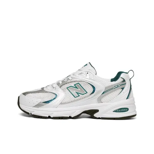 New Balance 530 White Silver Green