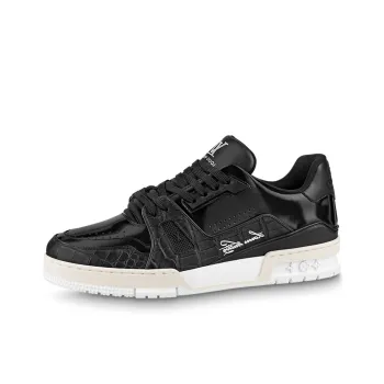 LOUIS VUITTON Trainer Stylish Skateboarding Shoes Men's Black