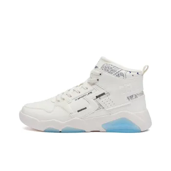 361° Xingran High Top Skateboard Shoes Men's Feather White