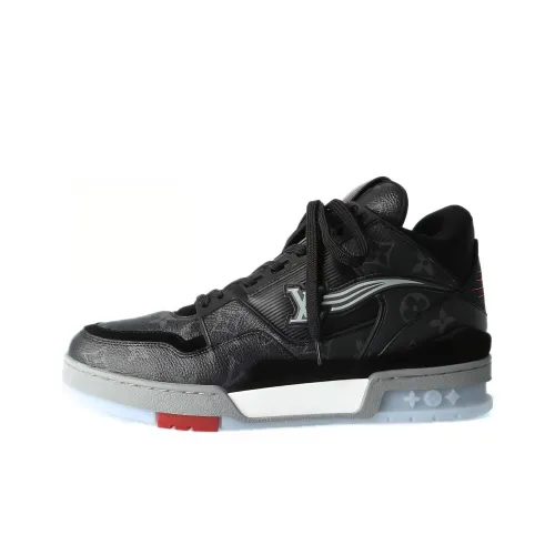 LOUIS VUITTON Trainer Sneakers 'Black Monogram Red'