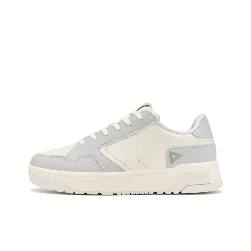 PEAK State Pole Anti Slip And Wear Resistant Lightweight Low Top Skateboard Shoes Women's Pale Gray Rice White-0
