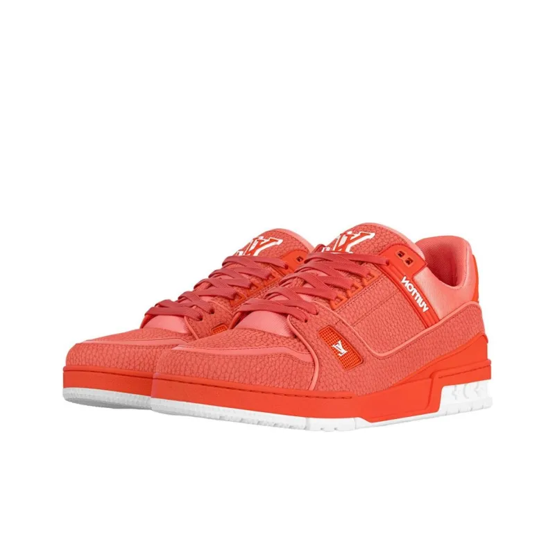 LOUIS VUITTON Lv Trainer Orange White-2