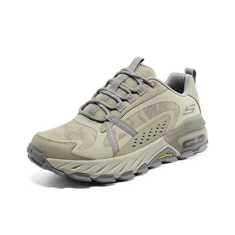 Skechers Casual Max Portect Wear Resistant Low Top Outdoor Shoes Men's Charcoal Gray-2