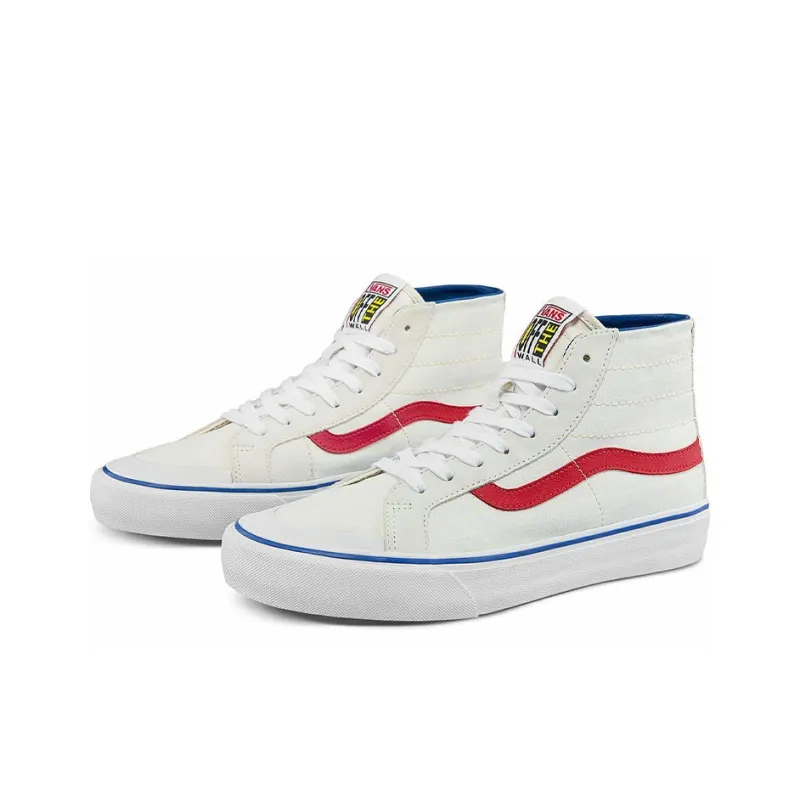 Vans Yucca X Vans SK8 HI 138 Decon Sf Low Top Casual Skateboarding Shoes Unisex White Red-1