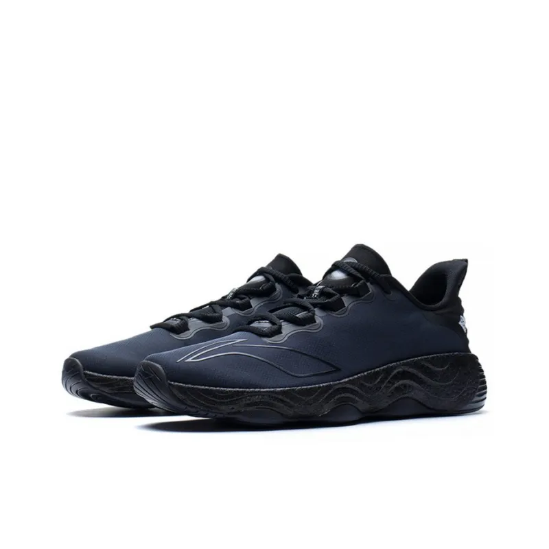 LiNing Wujie 3 Shock Absorbers With Slip Resistant And Abrasion Resistant Properties Low Top Casual Shoes Men's Black-2