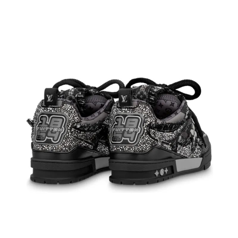 LOUIS VUITTON Skate Trainer Black Swarovski Monogran - POIZON LOUIS VUITTON Skate Trainer Black Swarovski Monogran - POIZON