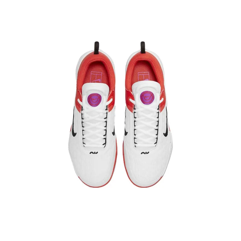 Nike Court Air Zoom Nxt Hard Court Tennis Shoes 'White Picante Red'-3