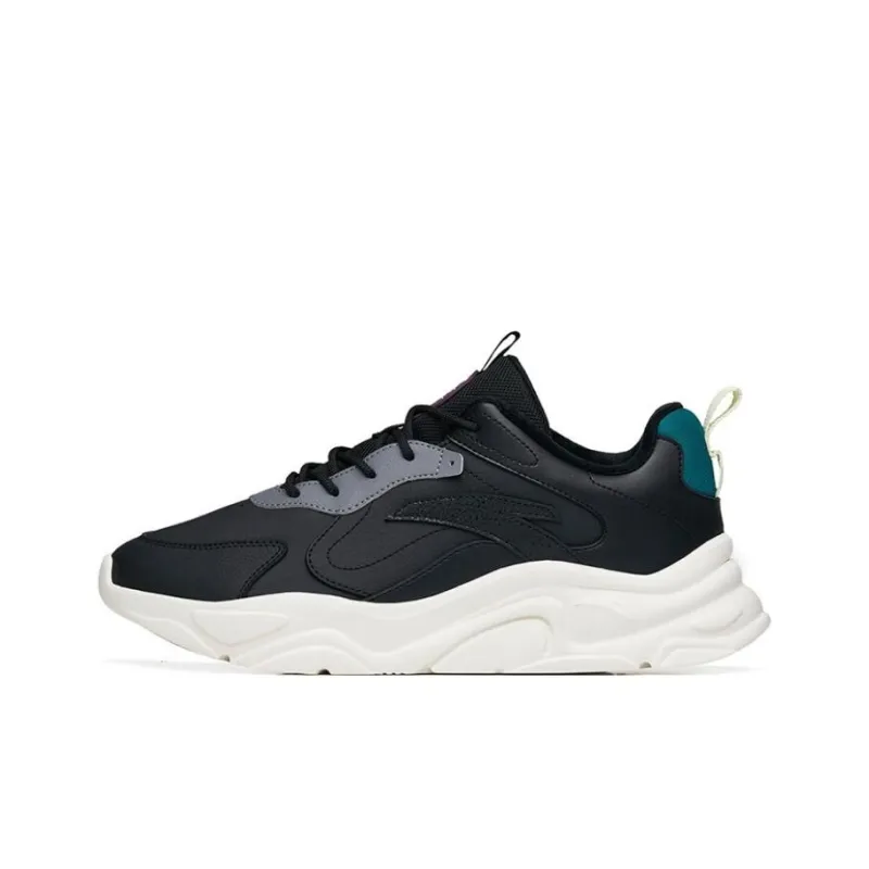 Anta Little Millennium 2.0 Anti Slip Wear Resistant Low Top Sports Casual Shoes Men's Black Gray Green-0
