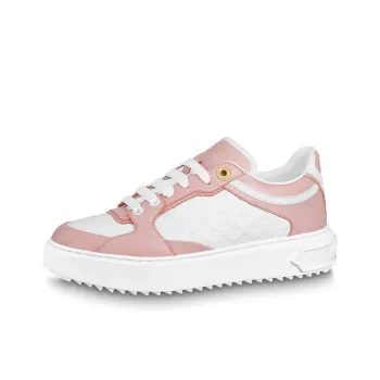 LOUIS VUITTON Time Out Sneakers 'White Mini Monogram Pink' Women's
