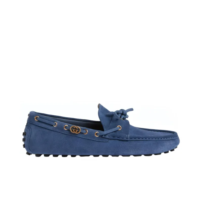 GUCCI Interlocking Beanie Shoes Men's Blue-1