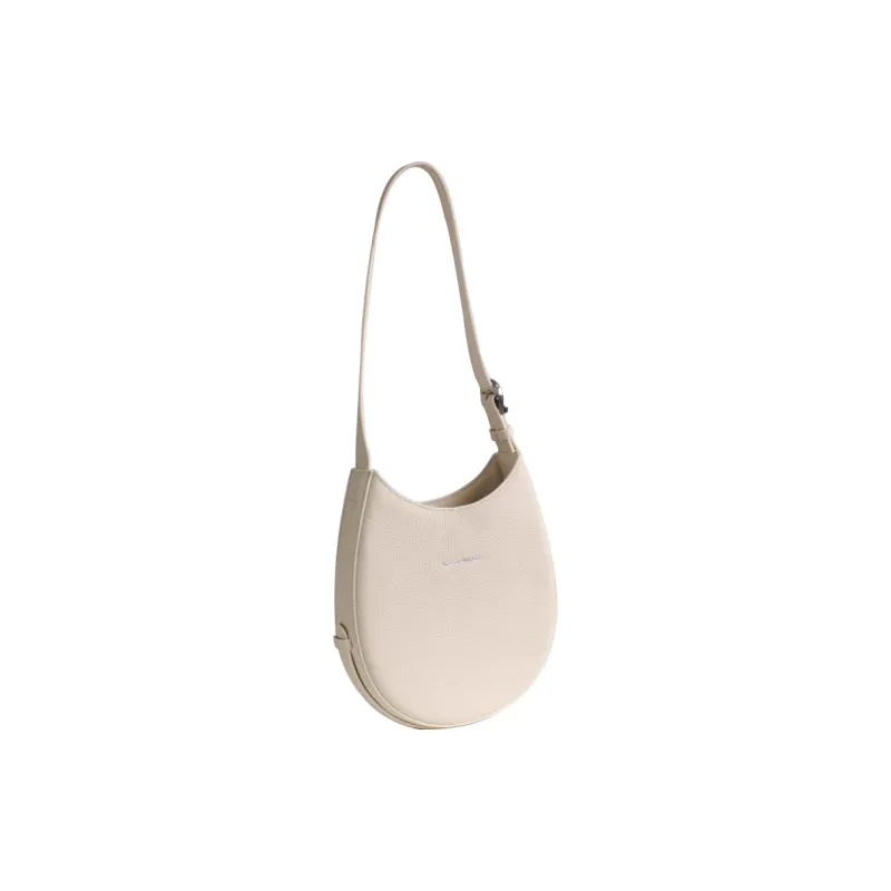 Abbott-VINTAGE Cow Leather Shoulder Bag Medium Size Women's White/Pink/Green-2