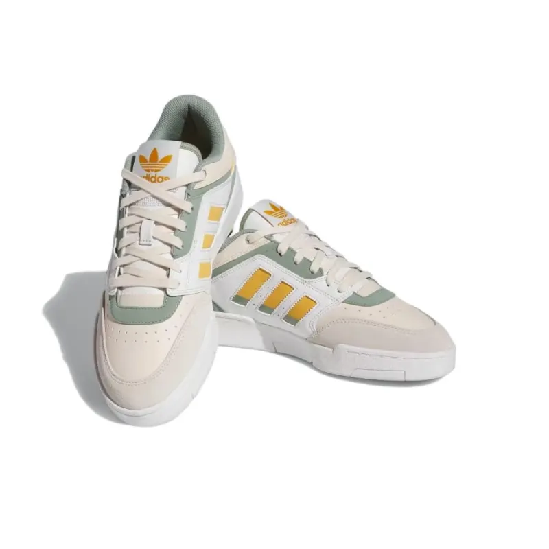 Adidas Originals Drop Step Low Shoes 'Crystal White Yellow Silver Green'-2
