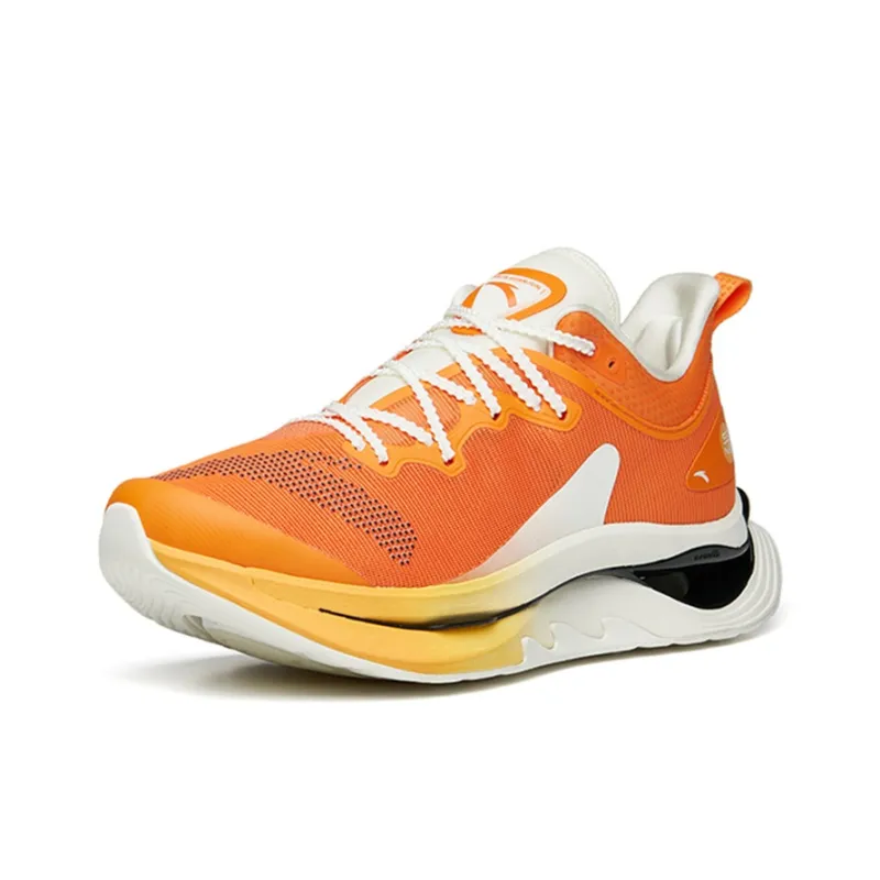 Anta Running Collection Anti Slip Wear Resistant Low Top Running Shoes Men's Sunset Orange-1