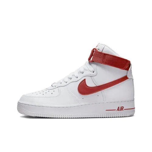 Nike Air Force 1 Skateboard Shoes Women's High-Top White/Red