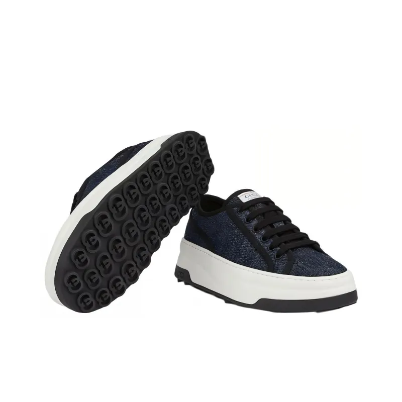 GUCCI Women's Tennis 1977 Low 'Denim Crystals' Women's-4
