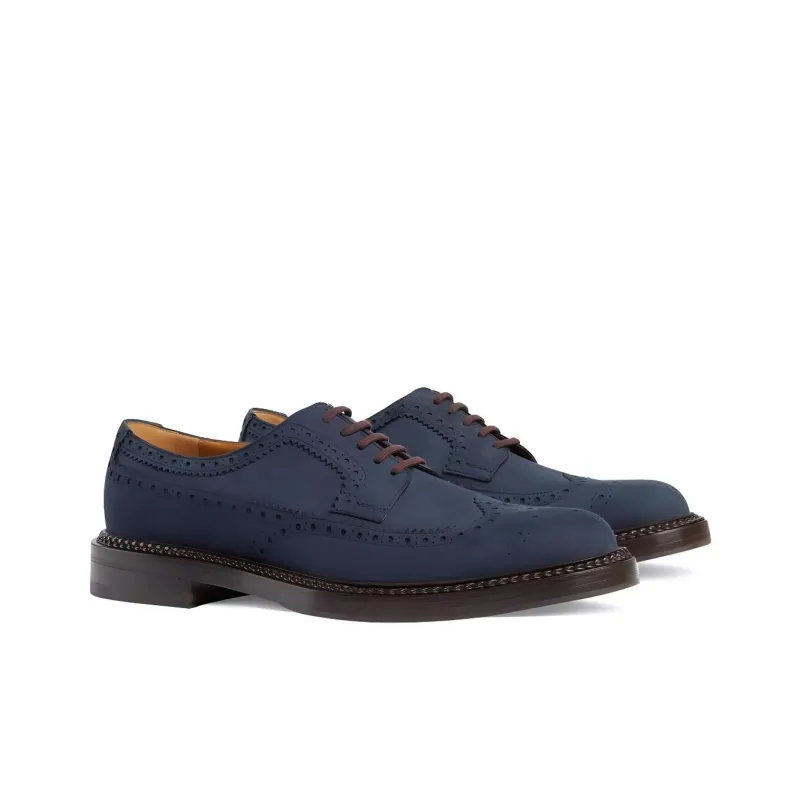 GUCCI Dress Shoes Men Low Top Blue-2