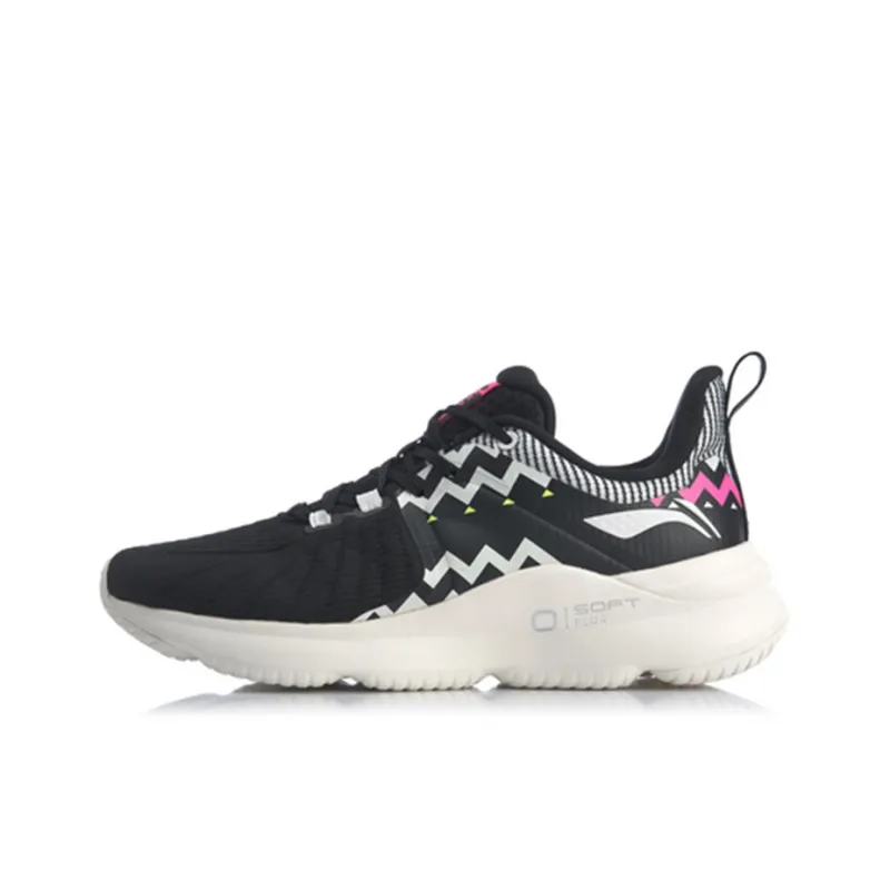LiNing SOFT PLUS Plus Low Top Running Shoes Women's Black White-0