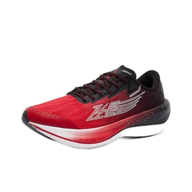 QIAODAN Feiying PB2.0 Cushioned Wear Resistant Breathable Low Top Running Shoes Men's Tomato Red Fall/Winter Edition-4